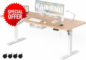 KAIMENG Electric Standing Desk 200x80cm with Cable Management Tray