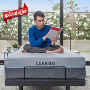 LANKOU Gel Cooling Memory Foam Hybrid Pocket Spring Mattress Two Side Sleep 20cm Medium Firm /30 Days Risk-Free Nights Trial(Double 4FT6 137 * 191 * 20cm)