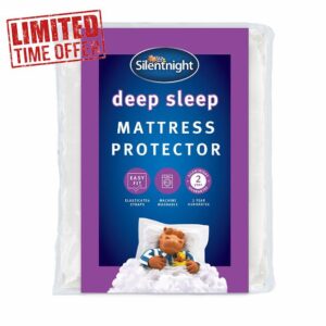 Silentnight Deep Sleep Mattress Protector – Supersoft Quilted Bed Protector Cover with Extra Deep Fitted Easy Fit Stretch Elasticated Straps – Machine Washable and Hypoallergenic – Small Double