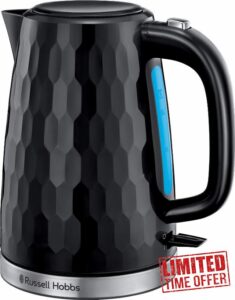 Russell Hobbs 26051 Cordless Electric Kettle - Contemporary Honeycomb Design with Fast Boil and Boil Dry Protection