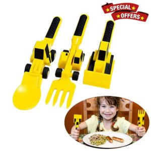 Children's Excavator Cutlery Set with Digger Spoon