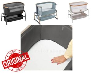 BUY ALL HERE Maxi Cozi Iora Crib Mattresses - Breathable Extra Thick Super Soft Baby Anti Allergy Waterproof With Removable Washable Cover Made In UK (80 x 50 x 5 cm)