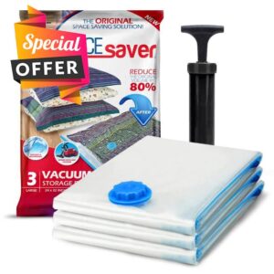 Spacesaver Vacuum Storage Bags - Clothes Storage Bag Vacuum Pack - Space Saver Vacuum Storage Bags for Clothes Storage