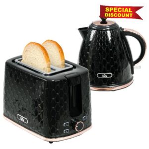 HOMCOM Kettle and Toaster Set