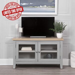 The Furniture Outlet Eaton Grey Painted Oak Small TV Uni