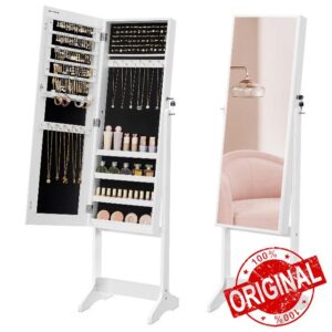 SONGMICS Mirror Jewellery Cabinet Armoire