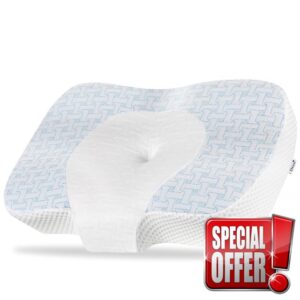Elviros Cervical Memory Foam Neck pillow for Side Sleeping