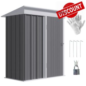 Outsunny 5x3ft Steel Small Garden Shed