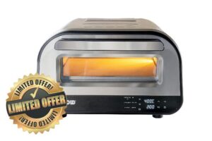 Unold Luigi Electric Pizza Oven 68816 - Heats Over 400°C - 240V - 32cm Pizza Stone - LCD Display – Touch Controls - 1700W