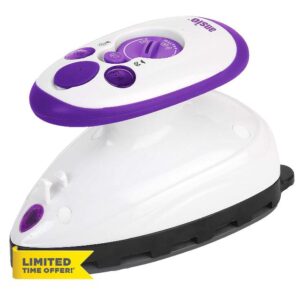 ANSIO Travel Iron Quilting Mini Steam Craft Iron with Ceramic Soleplate | Small Compact Travel Steamer - Perfect for Travel