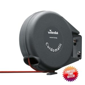 Vileda Cordomatic Retractable Washing Line with 15m Outdoor Clothes Line