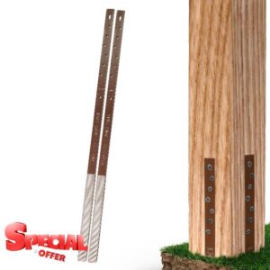Post Buddy Pack of 2 Timber Fence Post Repair Stakes (to Fix 1 Broken Post)