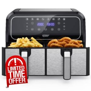 Innsky Dual Zone Hot Air Fryer Double Chamber 8L