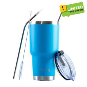 FAB Tumbler - Blue Reusable 30oz Stainless Steel with Lid
