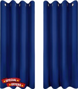 Utopia Bedding Blackout Curtains Grommet Thermal 2 Panels Drapes [Blue