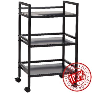 Amazon Basics Kitchen Trolley Metal Serving Cart With 3 Tier Storage