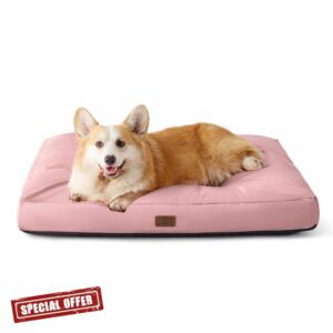 Bedsure Dog Bed Medium Washable -Waterproof Puppy Dog Bed Mattress for Small dogs with Oxford Fabric