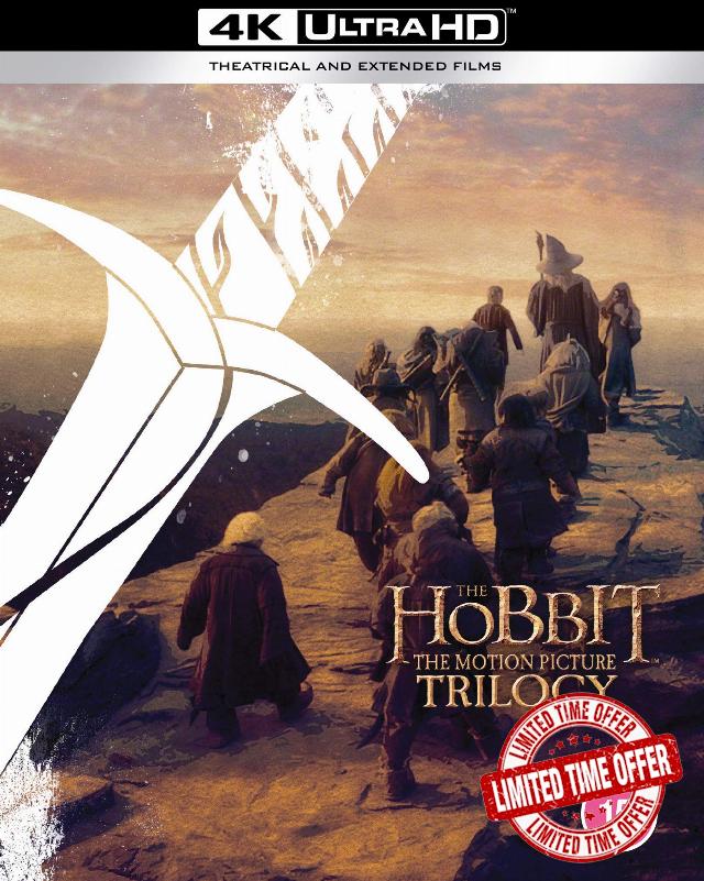 The Hobbit Trilogy [Theatrical and Extended Edition] [4K Ultra-HD] [2012] [Blu-ray] [Region Free]