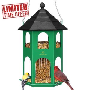 Kingsyard Metal Bird Feeder for Outdoor Hanging