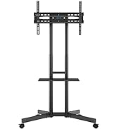 BONTEC Mobile TV Stand on Wheels for 23-55 inch Plasma/LCD/LED TVs, Portable TV Stand with Laptop...