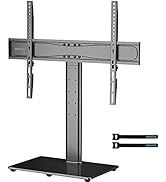 BONTEC Universal Swivel Table Top TV Stand for 26-55 LED OLED LCD Plasma Flat Curved Screens Heig...