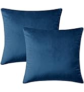 Hafaa Cushion Covers 45 x 45 cm - 2 Pack Velvet Square Throw Pillow Cases - Luxury Decorative Gre...