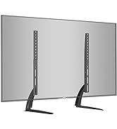 BONTEC Universal Swivel Table Top TV Stand for 42–86 inch LED OLED LCD Screens, Heights Adjustabl...