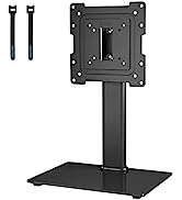 BONTEC Swivel Table Top TV Stand with Bracket for 26-55 inch LED OLED LCD Plasma Flat Curved Scre...