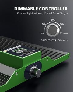 Daisy Chain Dimmable Full Spectrum LED Grow lights for Hydroponic Indoor plants Seeding Veg Flower Plant Growing lamps for 4X2/3X3 Grow Tent Greenhouse            [Energy Class D]