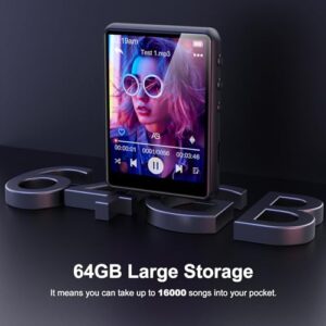 SWOFY Mp4 Player with 2.4" Touch Screen M4 Music Player with HD Speaker