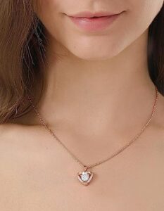 1 Carat Moissanite Diamond Necklace for Women Hypoallergenic 925 Silver Jewellery Anniversary Birthday Gifts for Women Girlfriend Wife