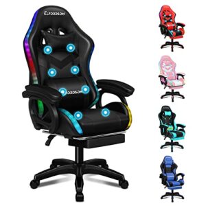 8-Point Massage Computer Office Chair with Lumbar Support Footrest 82cm High Back 150° Recliner