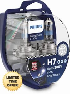 Philips Racing Vision GT200 H7 Headlight Bulb +200%