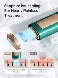 Air+ IPL Hair Removal Device with Sapphire Ice-Cooling Technology for Nearly Painless Result