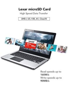 128G MicroSDXC Memory Card + SD Adapter with A1