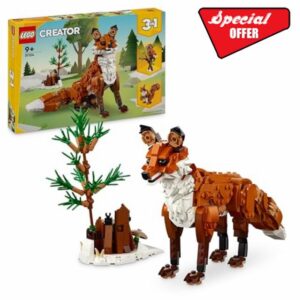 LEGO Creator 3in1 Forest Animals: Red Fox Toy to Owl Figure to Squirrel Model