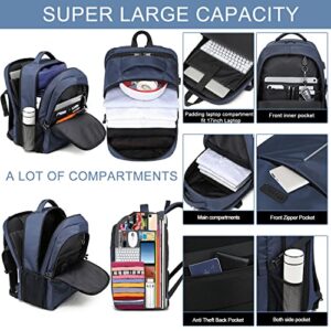 Extra Large 50L Water Resistant 17.3 inch Travel Laptop Backpack Work Bag with USB Charging Port