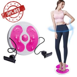 Waist Twisting Disc - Waist Twisting Board - Twisting Waist Disc Exercise - Waist whisper - Exercise Twister With Drawstring Massage Foot Sole - for Slimming Aerobic Exercise and Toning Workou