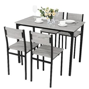 Breakfast Dining Table and 4 Chairs 5 Piece Dining Room Set