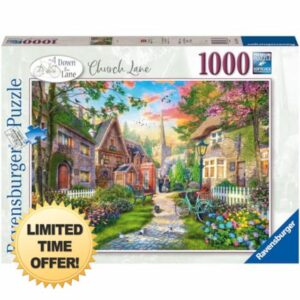 Ravensburger Down the Lane No. 4 Church Lane 1000 Piece Jigsaw Puzzles for Adults and Kids Age 12 Years Up