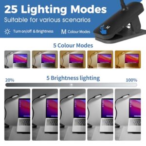Eye Protect Bedside Book Reading Light USB Rechargeable Bed Lamp