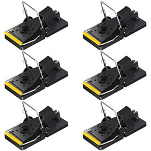 6 Pack Heavy Duty Reusable Snap Traps that Kill Instantly
