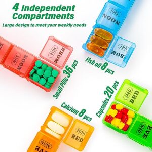 Weekly Pill Box Organiser Large Daily Dossett Pill Box 7 Day 28 Compartments