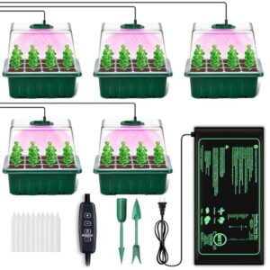 5 Pack Seed Starter Kit with Heat Mat