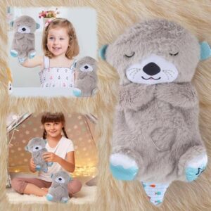 Newborn Baby Toys. Sleeping Otter Cuddly Toy for Baby Rattle And Teething (C)