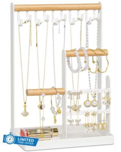 metwoods Jewellery Organiser Stand-4 Tier Earring Organiser Necklace Holder