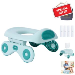 Bebamour Travel Potty for Toddlers Foldable Toilet Seat for Kids Portable Potty Training Car Potty with 32PCS Potty Liners
