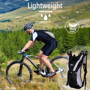 Lightweight Hydration Backpack with 2L Water Bladder