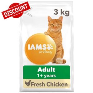 IAMS Complete Dry Cat Food for Adult 1+ Cats with Chicken 3 kg