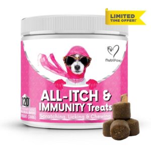 NutriPaw All-Itch Immunity Treats For Dogs - Soothe Itchy Paws